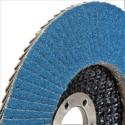 Compartment Discs │ Blue │ 10 Pieces │ Ø 125 Mm │ Grain 73 │ Stainless Steel │ Abrasive Discs │ Flap Discs.