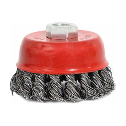 Bevel Brush For Angle Grinder, Metal/Steel, Twisted Wire, Flexible, Diameter: 75 And 100 Mm, Mounting Thread: M14, 4.