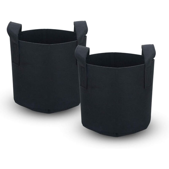 2 Pack 38 Litre - 10 Gallon Non-Woven Planting Bags - 40 X 30 Cm - With Carry Handles - For Garden, Greenhouse, Etc. -.