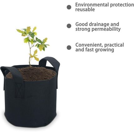 2 Pack 38 Litre - 10 Gallon Non-Woven Planting Bags - 40 X 30 Cm - With Carry Handles - For Garden, Greenhouse, Etc. -.