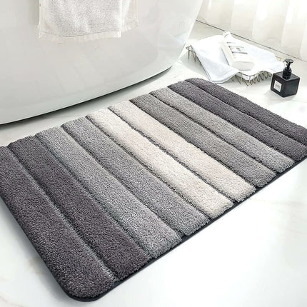 Non-Slip Bath Mat, Extra Soft Bathroom Rug, Machine Washableable, Water Absorbent, 40 X 60 Cm, Grey.
