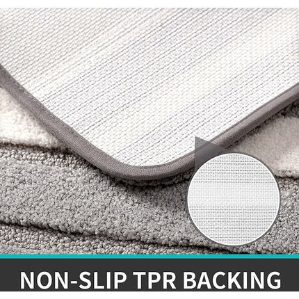 Non-Slip Bath Mat, Extra Soft Bathroom Rug, Machine Washableable, Water Absorbent, 40 X 60 Cm, Grey.