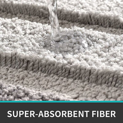 Non-Slip Bath Mat, Extra Soft Bathroom Rug, Machine Washableable, Water Absorbent, 40 X 60 Cm, Grey.