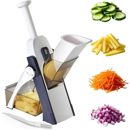 Kitchen Mandoline Safety Slicer Manual Multifunction All Vegetable Cutter Stainless Steel Blade, Julienne, Cubes, Fcoupe.