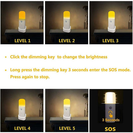 Kids Night Light, Motion Sensor Lamp, Adjustable Brightness, Portable, Rechargeable, For Bedroom, Kids ROom, And Living.