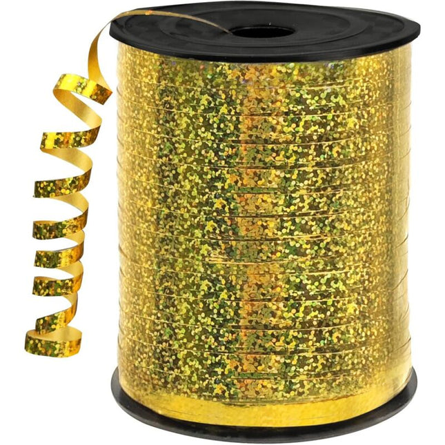 One Spool Smooth Gold Ribbon - 400M X 5Mm Gold Gift Ribbon For Wedding, Diy Arts & Crafts, Party And Gift Wrapping.