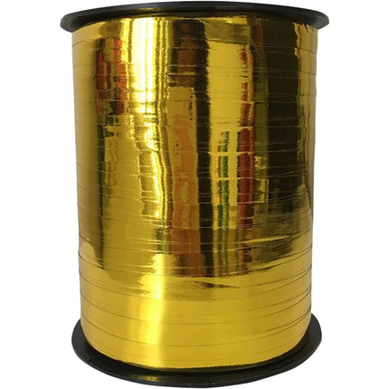 500 Yards (400M) Corrugated Balloon Ribbon Gold Bolduc Ribbon For Gift Wrapping And Diy Craft Supplies.