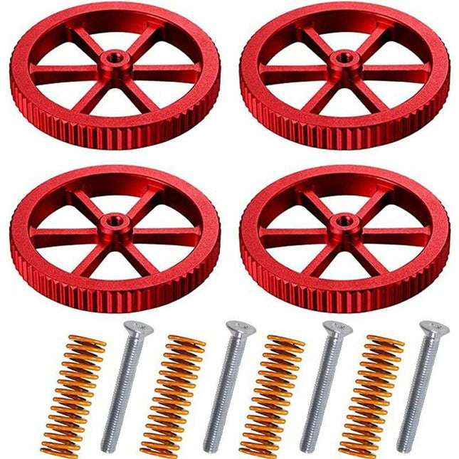 4 pcs Aluminum Upgrade Nuts Compatible With Ender 3/3 Pro/3 V2, 5/5 Plus/Pro, Cr 20 3D Printers Incl 4 pcs Hot Bed Die.
