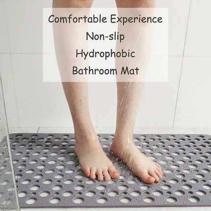Anti-Mold Non-Slip Bath Mat Tpe Shower Mat Antibacterial Non-Slip Bathroom Mat With Suction Cups Khaki 16.9" X 29.5"..