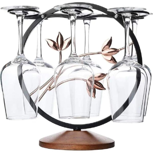 Freestanding Metal Wine Glass Drying Rack Kitchen Bar Decor Multi-Function Display Stand Tabletop Storage Holder.