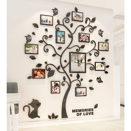 Wall Stickers Tree Photo Frame 3D Diy Mural Decals Arts Home Decoration For Bedroom, Living ROom, Nursery, Hall,.