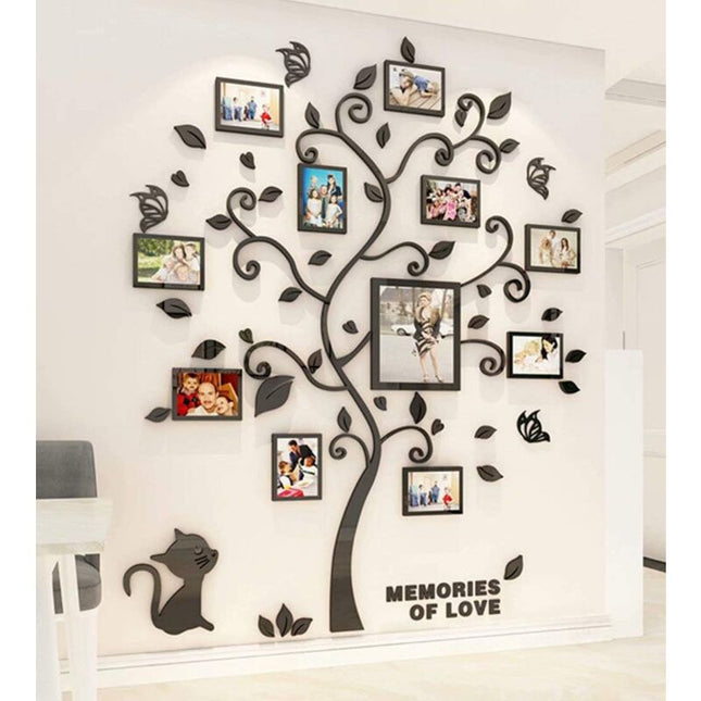 Wall Stickers Tree Photo Frame 3D Diy Mural Decals Arts Home Decoration For Bedroom, Living ROom, Nursery, Hall,.