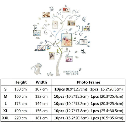 Wall Stickers Tree Photo Frame 3D Diy Mural Decals Arts Home Decoration For Bedroom, Living ROom, Nursery, Hall,.