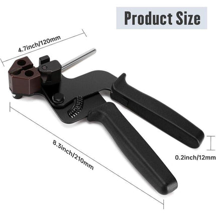 Stainless Steel Cable Tie Gun, Stainless Steel Cable Tie Pliers With Cutting Function, Metal Tie Gun, Cable Tie Gun.