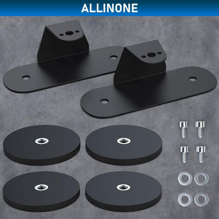 Magnetic Base LED Strip Mounting Bracket, Strong Suction Cup Holder For Straight Curved Side LED Strip Mounting, 2.