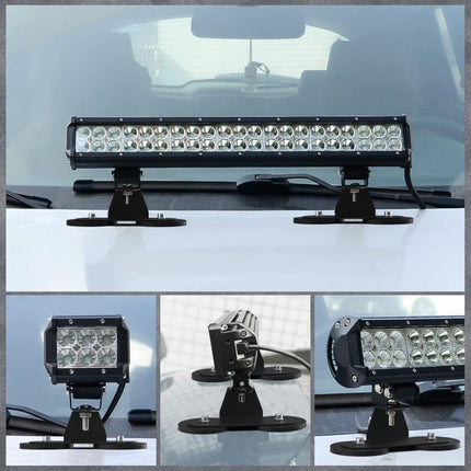 Magnetic Base LED Strip Mounting Bracket, Strong Suction Cup Holder For Straight Curved Side LED Strip Mounting, 2.