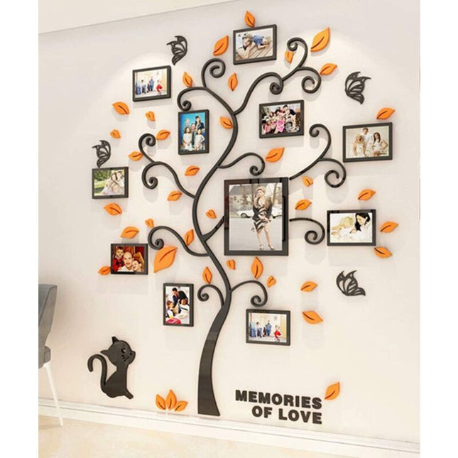 Wall Stickers Tree Photo Frame 3D Diy Mural Decals Arts Home Decoration For Bedroom, Living ROom, Nursery, Hall,.