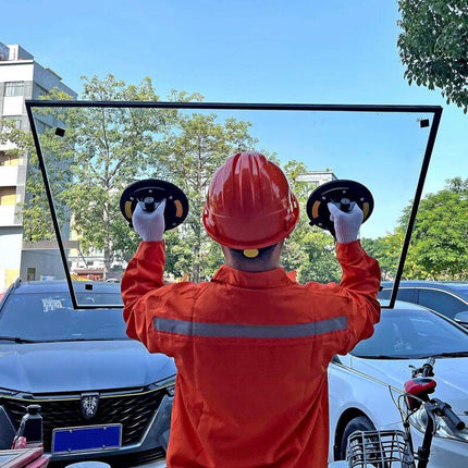 Tile Suction Cup, 2 Pieces 8" Professional Glass Suction Cup, Glass Lifting Suction Cup, Glass Vacuum Suction Cup, Load.