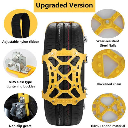 Snow Chains 6Pc Suitable For 165-275Mm.