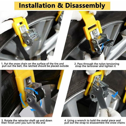Snow Chains 6Pc Suitable For 165-275Mm.