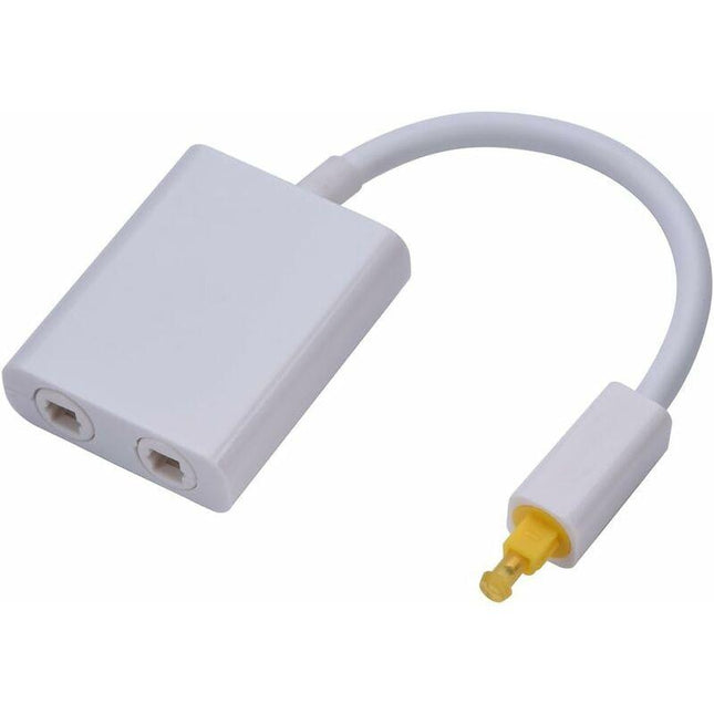 Dual Port Digital Optical Audio Splitter Easily Connect Multiple Components Without Swapping Connections Low Jitter.