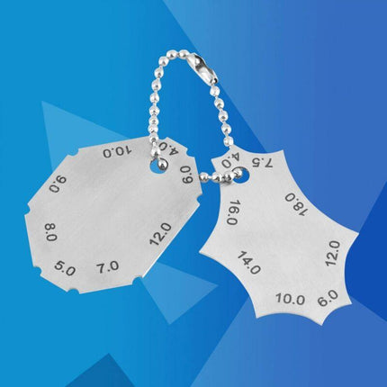 Welding Gauge, Fillet Weld, T-Joint, Throat Depth, Leg Length, Two-Piece Gauge Ruler, Made Of High Quality Stainless.