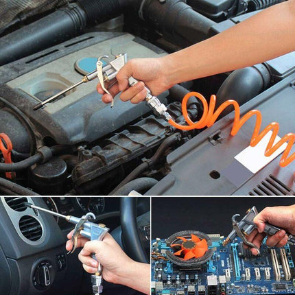 Powerful Aluminum Alloy Blow Dust Gun Air Blower With 1 Nozzle Blowing Duster Cleaning Air Pump Air Compressor Tool.