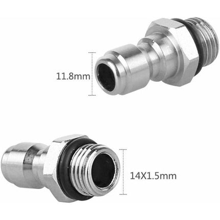 High Pressure Sprayer Nozzle Connectors, M14 Thread, 1/4 Quick Connector, Hose Connection Parts, Snow Foam Bottle.