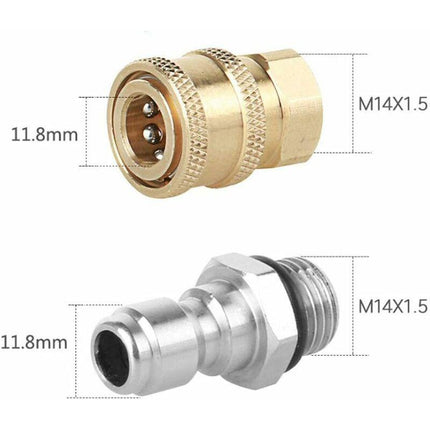 High Pressure Sprayer Nozzle Connectors, M14 Thread, 1/4 Quick Connector, Hose Connection Parts, Snow Foam Bottle.