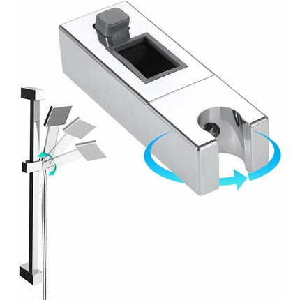 Adjustable Rectangular Shower Head Sliding Bracket Holder For Bathroom.