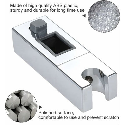 Adjustable Rectangular Shower Head Sliding Bracket Holder For Bathroom.