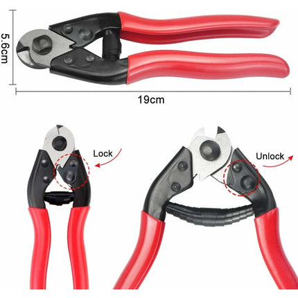 Bicycle Cable Cutter 190Mm Chrome Vanadium Steel Bicycle Cable Cutter Pliers Bike Cable Cutting Tools For 1Mm - 7Mm.