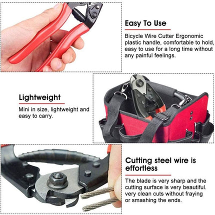 Bicycle Cable Cutter 190Mm Chrome Vanadium Steel Bicycle Cable Cutter Pliers Bike Cable Cutting Tools For 1Mm - 7Mm.