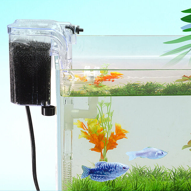 Slim External Aquarium Filter, 3-Stage Adjustable Filter For Aquarium Up To 20L, 250 Lph, 3W.