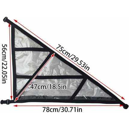 Ceiling Cargo Net - Triangle Car Ceiling Cargo Net Pocket Storage Net - Adjustable Double Layer Mesh ROof Organizer.