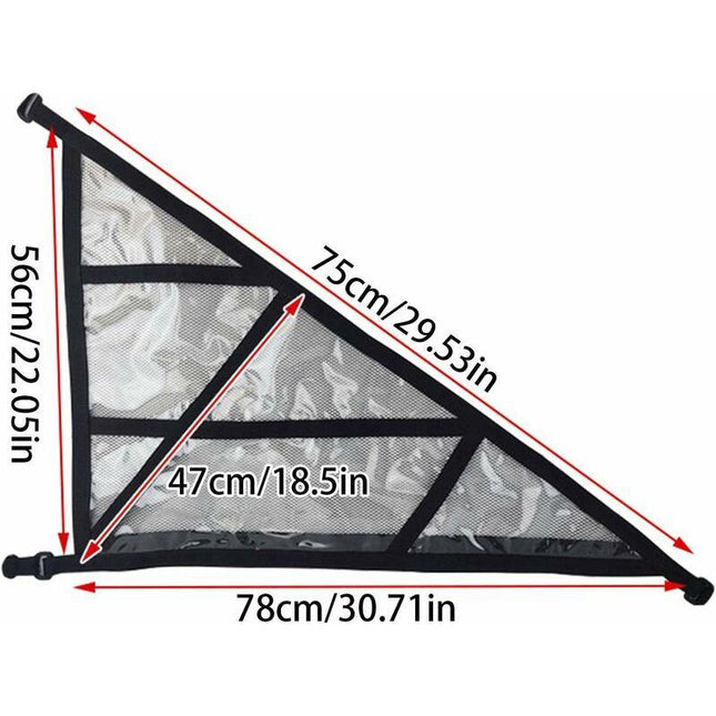 Ceiling Cargo Net - Triangle Car Ceiling Cargo Net Pocket Storage Net - Adjustable Double Layer Mesh ROof Organizer.