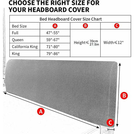 Stretch Headboard Cover For Queen And King Size Bed, Curved Dustproof Protector Slipcover For Bedroom Decor (Champagne,.