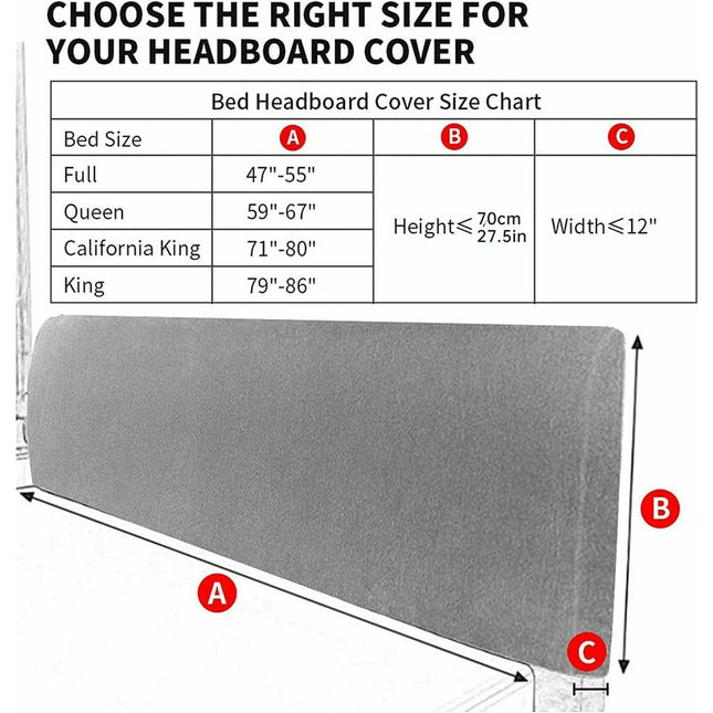 Stretch Headboard Cover For Queen And King Size Bed, Curved Dustproof Protector Slipcover For Bedroom Decor (Champagne,.