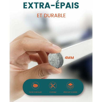 Self-Adhesive Furniture Pads, Furniture Chair Pads 3 ROlls (100 10Cm+100 5Cm+100 2Cm), Chair Pad 4Mm-Thick Felt Pad.