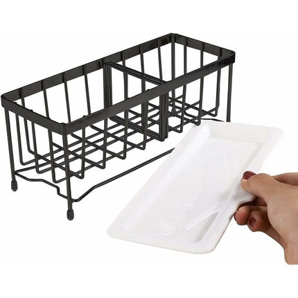 Sponge Holder Kitchen Rack Sponge Holder For Sinier Kitchen Sink Organizer Anti-Rust Monkey Spongers Scurbers Soap.
