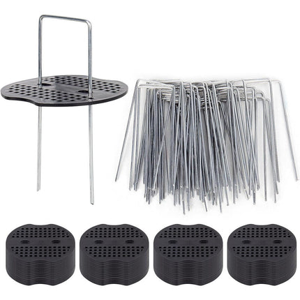 50 Garden Stakes With Washers, Galvanized Steel Tarpaulin Fixing Stakes, Mulch Fabric Fixing Staples, Galvanized Stakes.
