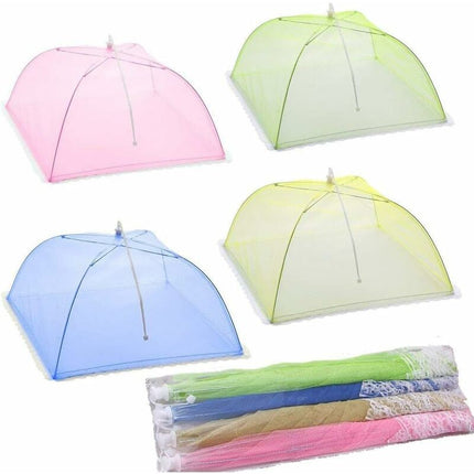 4 pcs Food Cover/Insect Proof Food Cover/Food Tent/Folding Food Cover Mesh Screen Umbrellas, Bbq And More - 4 Colors.
