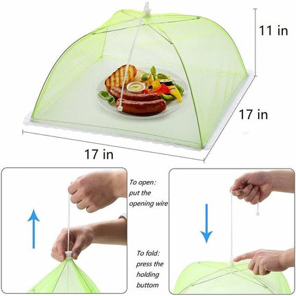 4 pcs Food Cover/Insect Proof Food Cover/Food Tent/Folding Food Cover Mesh Screen Umbrellas, Bbq And More - 4 Colors.