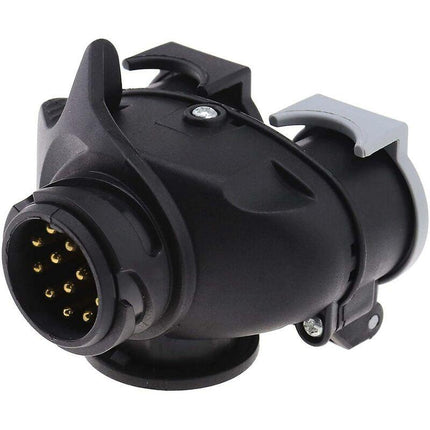 13 To 7 Pin Trailer Socket 12N 12S Dual Adapter Converter European Plug For Car Trailer Truck Towbar 12V Waterproof.