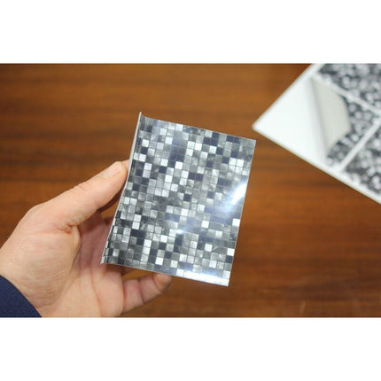 24X Tile Sticker For Bathroom And Kitchen 10 X 10Cm Black White Mosaic 2D Film Adhesive Stickers For Tiles For Wall.