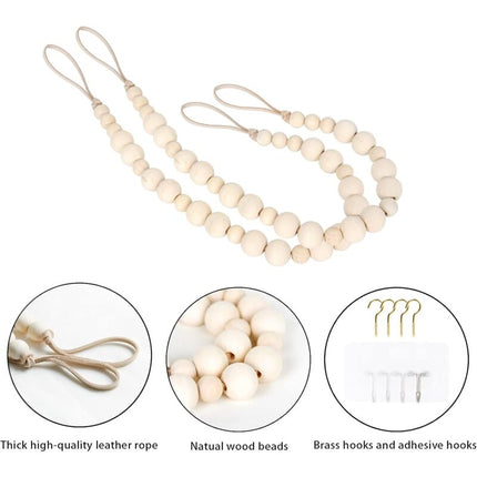2 Pieces Bohemian Curtain Holdbacks, Curtain Tiebacks, Curtain Holdbacks - For Wall, Farmhouse, Window, Bedroom, Dining.