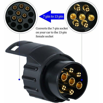 Trailer Plug Socket Adaptor,13 To 7 Trailer Towing Socket Adaptor For Trailer Truck Caravan Wagon.