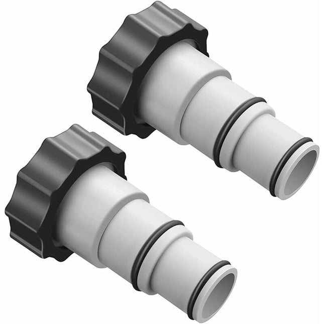 Replacement Hose Adapter With Clamp For Intex Above Ground Pool, 1.5" To 1.25" Hose Adapter For Threaded Pumps (2 pcs).