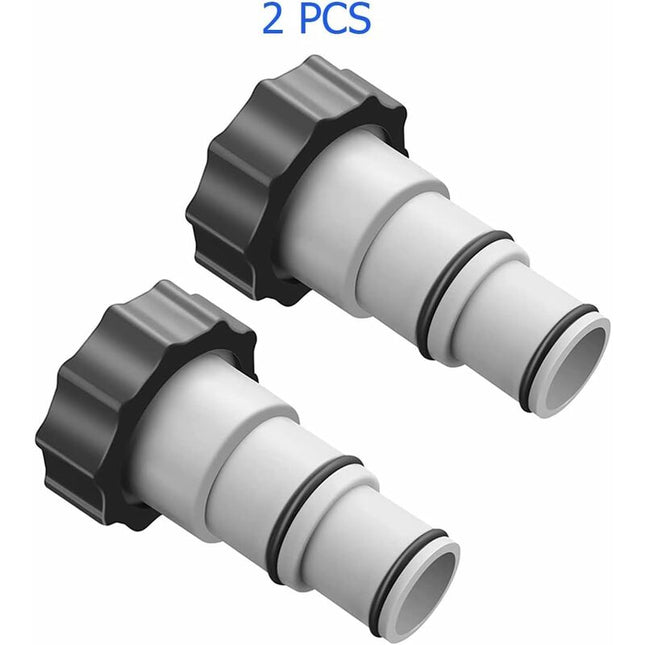 Replacement Hose Adapter With Clamp For Intex Above Ground Pool, 1.5" To 1.25" Hose Adapter For Threaded Pumps (2 pcs).