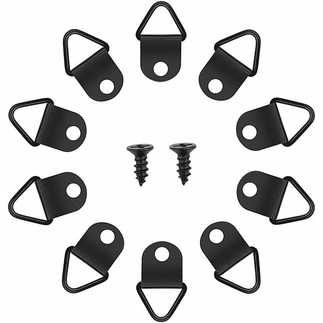 50 pcs Picture Hooks Picture Frame Hanger No Drilling Metal D Rings Frame Mounting For Picture Frame Mirror Fixing Wall.